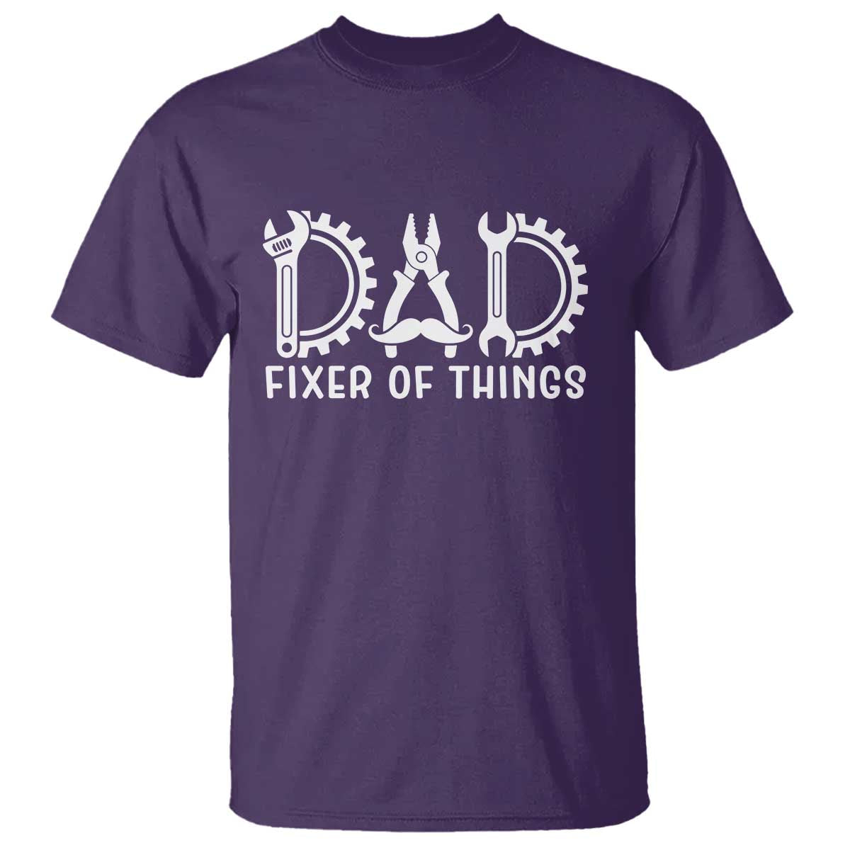 Dad Fixer Of Everything Garage Life T Shirt Auto Mechanic Fathers Day Gift TS12 Purple Print Your Wear