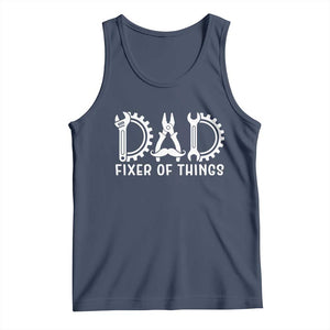 Dad Fixer Of Everything Garage Life Tank Top Auto Mechanic Fathers Day Gift TS12 Navy Print Your Wear