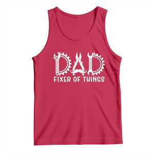 Dad Fixer Of Everything Garage Life Tank Top Auto Mechanic Fathers Day Gift TS12 Red Print Your Wear