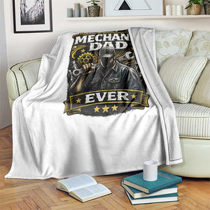 Best Mechanic Dad Ever Throw Blanket Auto Repair Fathers Day Graphic TS12 Print Your Wear