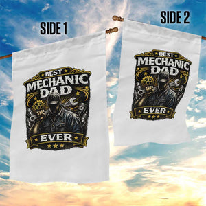 Best Mechanic Dad Ever Garden Flag Auto Repair Fathers Day Graphic TS12 Print Your Wear
