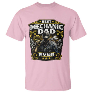 Best Mechanic Dad Ever T Shirt Auto Repair Fathers Day Graphic TS12 Light Pink Print Your Wear