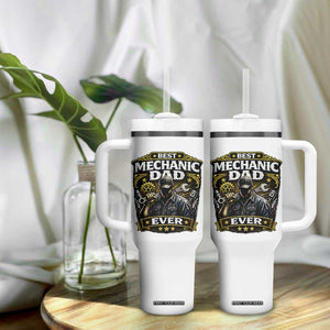 Best Mechanic Dad Ever Tumbler With Handle Auto Repair Fathers Day Graphic TS12 Print Your Wear