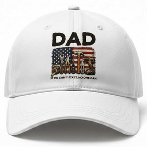 Mechanic Dad American Flag Baseball Cap If He Cant Fix It No One Can TS12 Print Your Wear