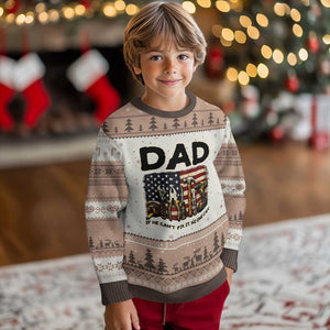 Mechanic Dad American Flag Ugly Christmas Sweater If He Cant Fix It No One Can TS12 Mocha Mousse Print Your Wear