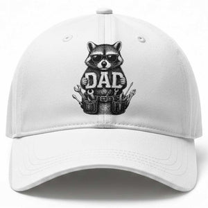 Funny Raccoon Dad Mechanic Baseball Cap Trash Panda Fathers Day Gift TS12 Print Your Wear