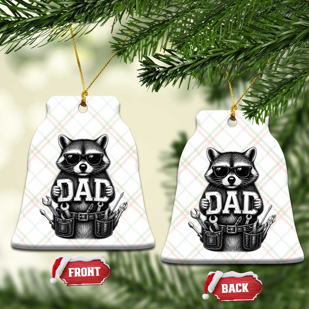 Funny Raccoon Dad Mechanic Ceramic Ornament Trash Panda Fathers Day Gift TS12 Print Your Wear