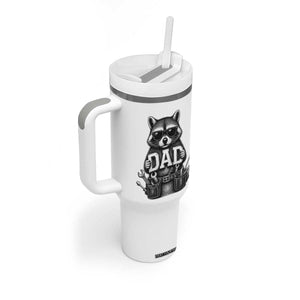 Funny Raccoon Dad Mechanic Tumbler With Handle Trash Panda Fathers Day Gift TS12 Print Your Wear