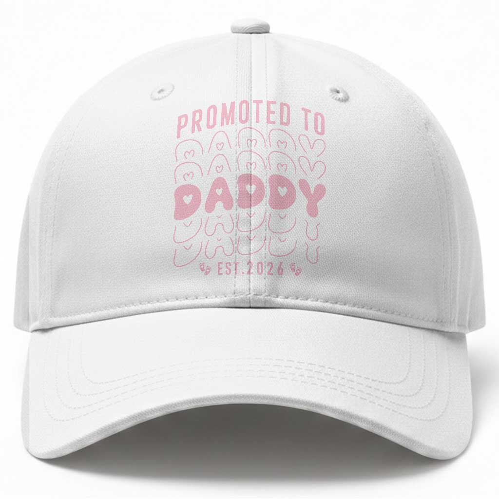 Promoted To Daddy 2026 New Girl Dad Baseball Cap First Time Fathers Day Gift TS12 Print Your Wear