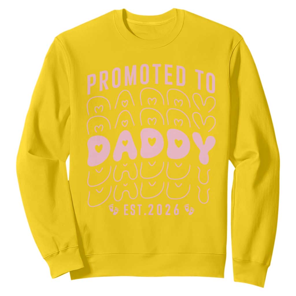 Promoted To Daddy 2026 New Girl Dad Sweatshirt First Time Fathers Day Gift TS12 Daisy Print Your Wear