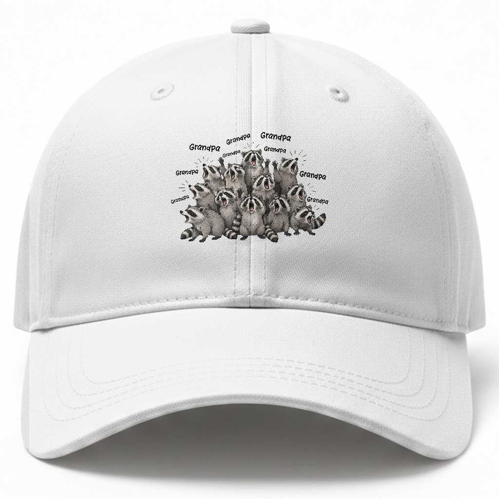 Funny Raccoon Grandpa Baseball Cap Chaos Coordinator Grandpa Life Graphic TS12 Print Your Wear