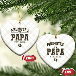 Promoted To Dad Est 2026 Camo Ceramic Ornament Hunting Style New Dad Gift Graphic TS12 Print Your Wear