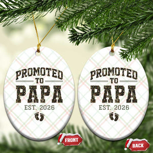 Promoted To Dad Est 2026 Camo Ceramic Ornament Hunting Style New Dad Gift Graphic TS12 Print Your Wear