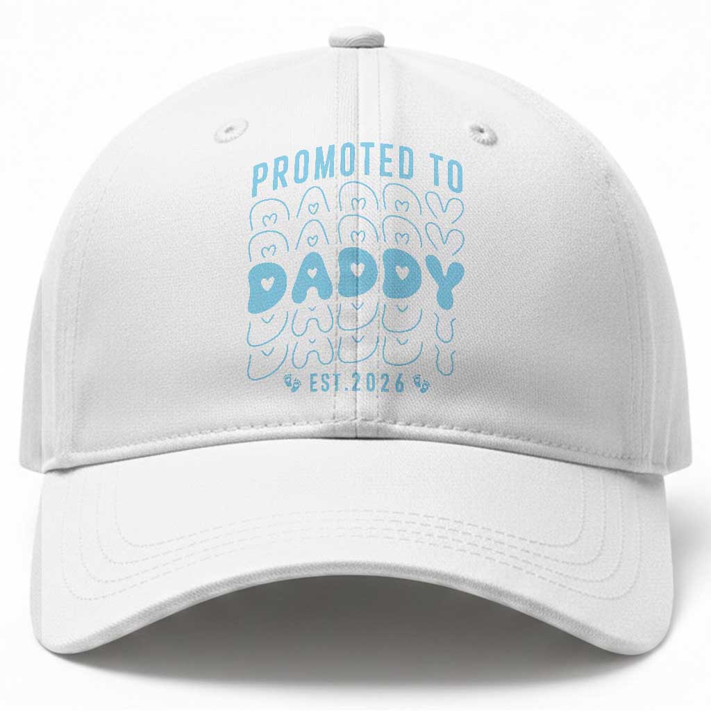 Promoted To Daddy 2026 New Boy Dad Baseball Cap First Time Fathers Day Gift TS12 Print Your Wear