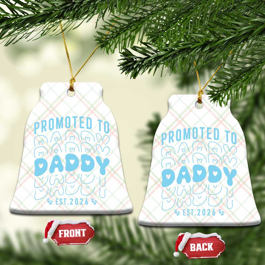 Promoted To Daddy 2026 New Boy Dad Ceramic Ornament First Time Fathers Day Gift TS12 Print Your Wear