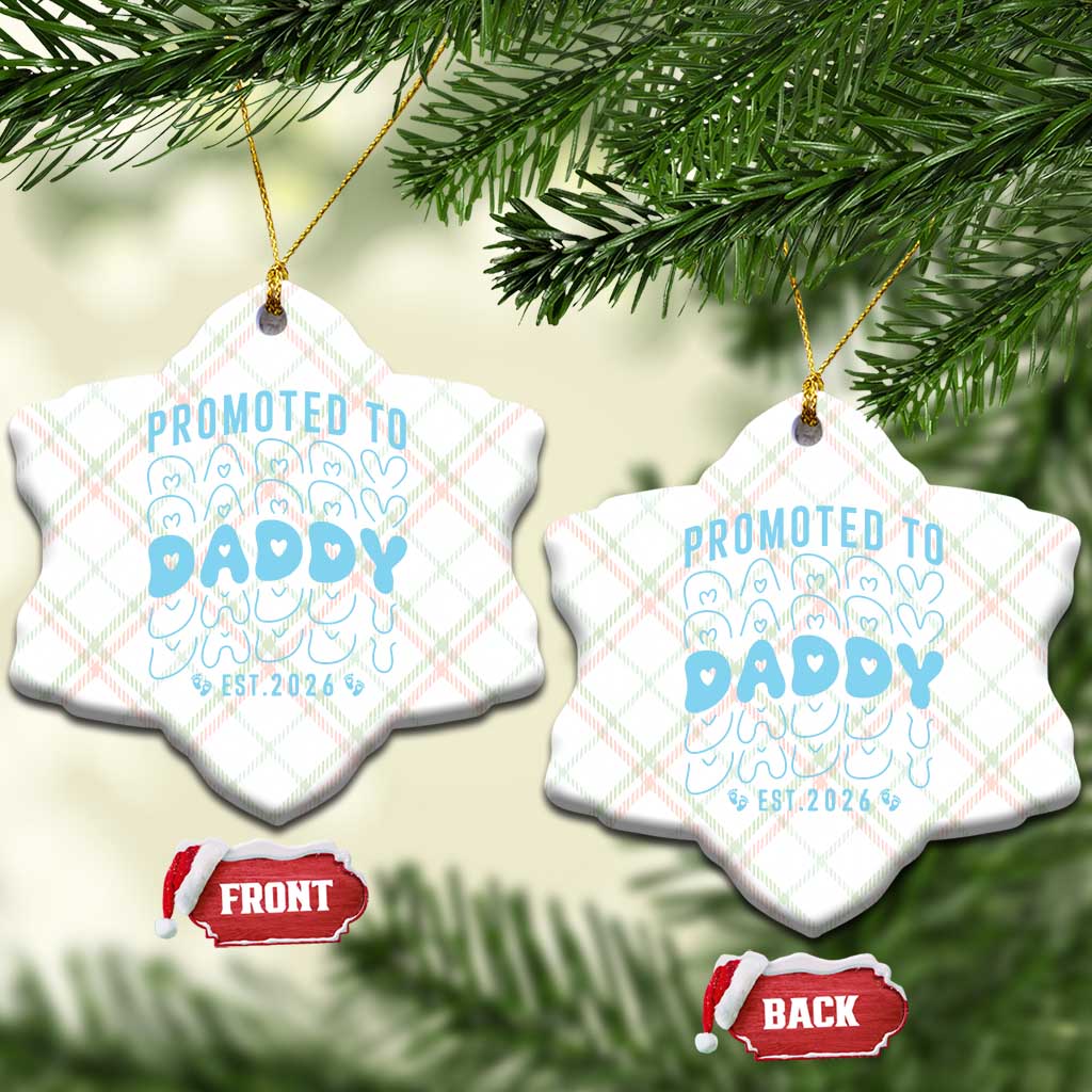 Promoted To Daddy 2026 New Boy Dad Ceramic Ornament First Time Fathers Day Gift TS12 Print Your Wear
