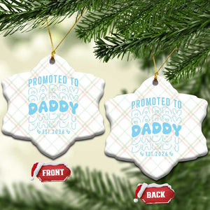 Promoted To Daddy 2026 New Boy Dad Ceramic Ornament First Time Fathers Day Gift TS12 Print Your Wear