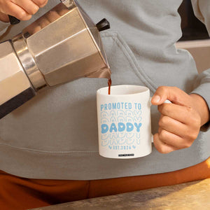 Promoted To Daddy 2026 New Boy Dad Coffee Mug First Time Fathers Day Gift TS12 Print Your Wear