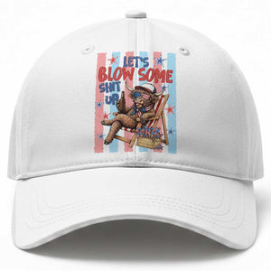 Funny Patriotic Highland Cow Baseball Cap 4th Of July Fireworks Celebration TS12 Print Your Wear