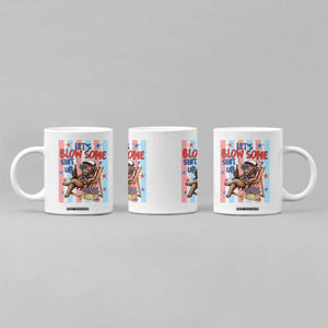 Funny Patriotic Highland Cow Coffee Mug 4th Of July Fireworks Celebration TS12 Print Your Wear