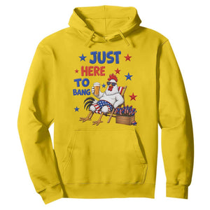 Funny Chicken 4th Of July Celebration Hoodie Just Here To Bang TS12 Daisy Print Your Wear