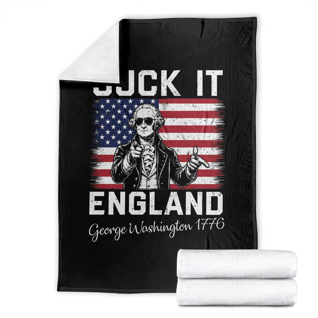 Funny 4th Of July George Washington Throw Blanket Suck It England TS12 Black Print Your Wear