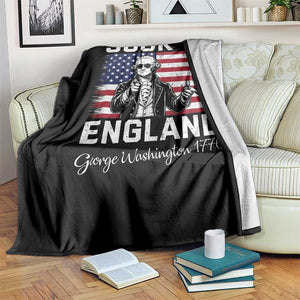 Funny 4th Of July George Washington Throw Blanket Suck It England TS12 Print Your Wear