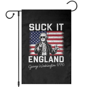 Funny 4th Of July George Washington Garden Flag Suck It England TS12 Black Print Your Wear