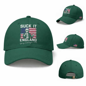 Funny 4th Of July George Washington Baseball Cap Suck It England TS12 Baseball Cap Universal Fit Irish Green Print Your Wear
