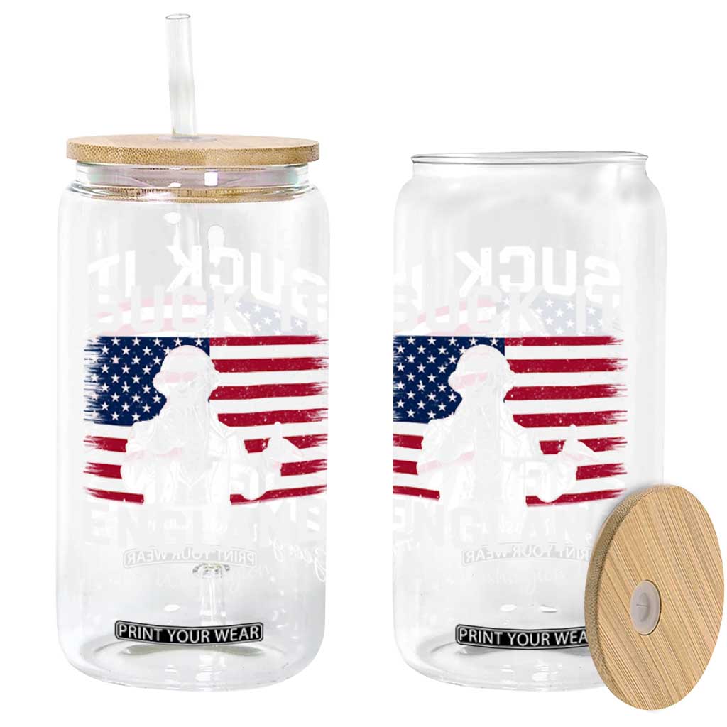 Funny 4th Of July George Washington Glass Can Suck It England TS12 Print Your Wear