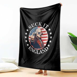 Funny George Washington Revolutionary War Throw Blanket Suck It England TS12 Print Your Wear
