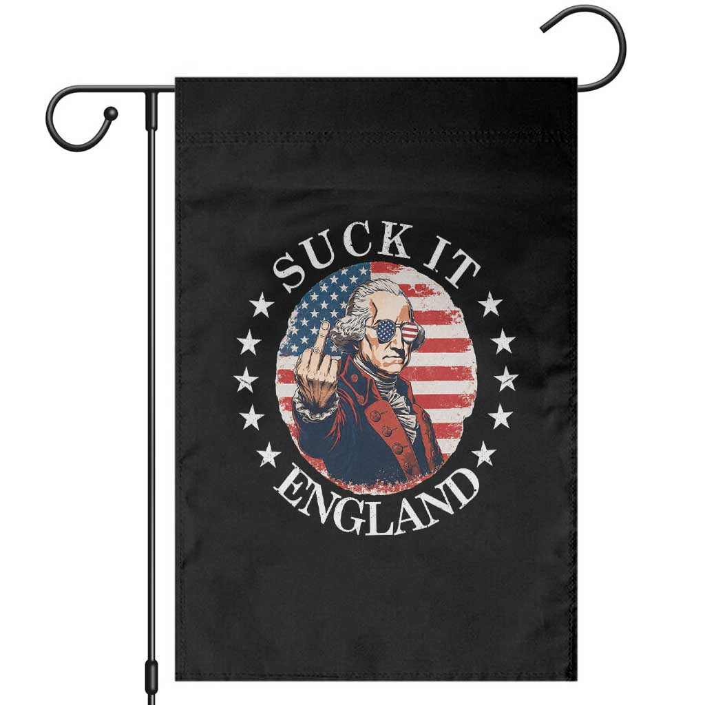 Funny George Washington Revolutionary War Garden Flag Suck It England TS12 Black Print Your Wear