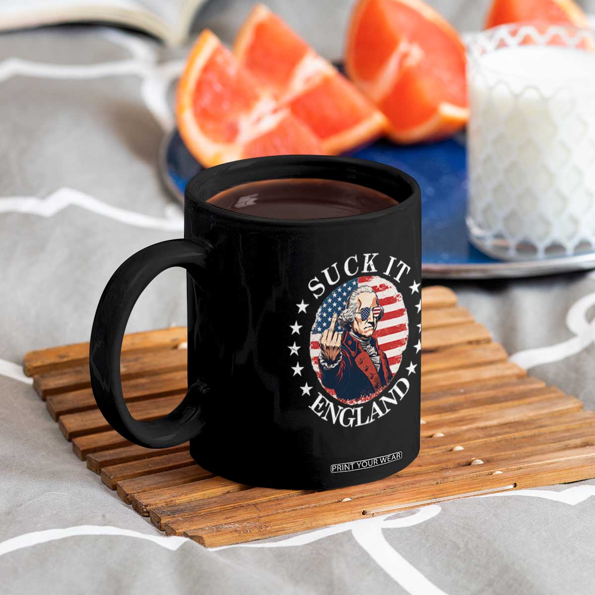 Funny George Washington Revolutionary War Coffee Mug Suck It England TS12 Print Your Wear