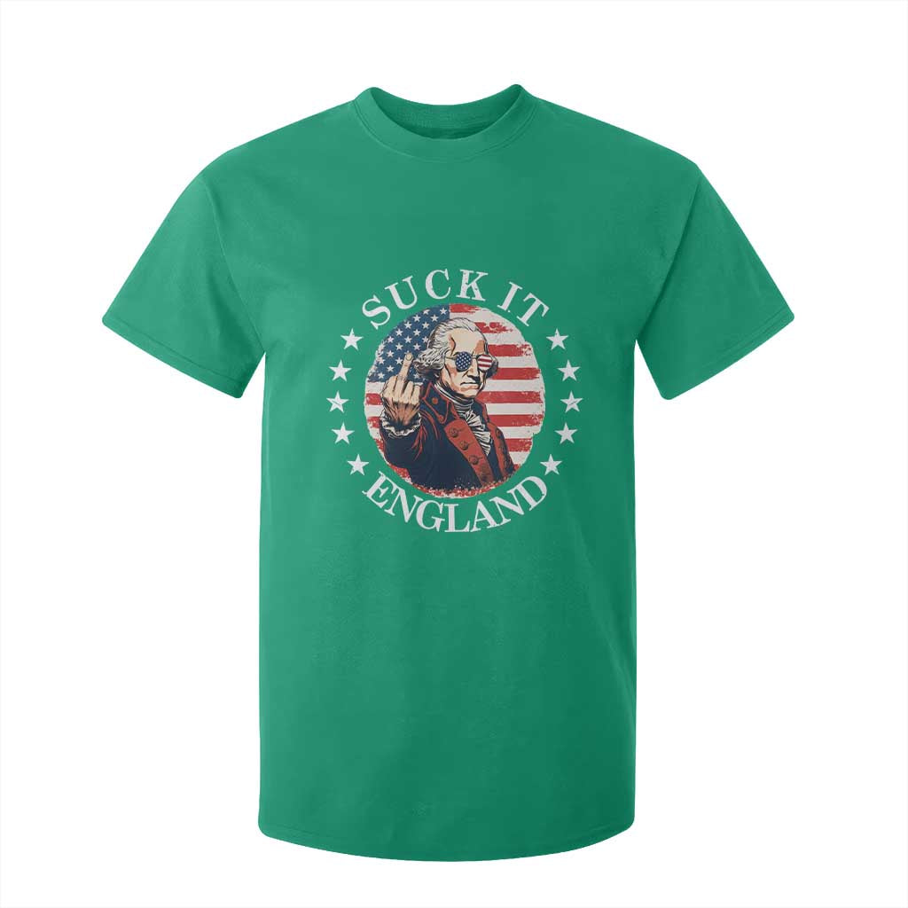 Funny George Washington Revolutionary War T Shirt For Kid Suck It England TS12 Irish Green Print Your Wear