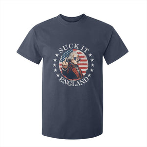 Funny George Washington Revolutionary War T Shirt For Kid Suck It England TS12 Navy Print Your Wear