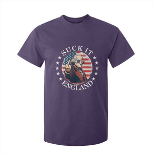 Funny George Washington Revolutionary War T Shirt For Kid Suck It England TS12 Purple Print Your Wear