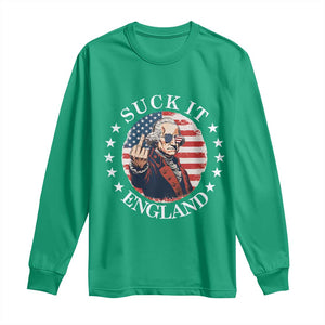 Funny George Washington Revolutionary War Long Sleeve Shirt Suck It England TS12 Irish Green Print Your Wear