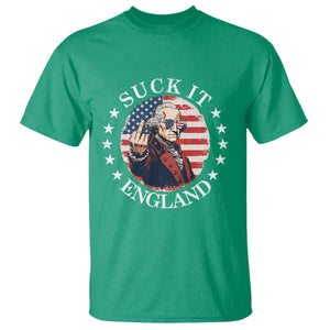 Funny George Washington Revolutionary War T Shirt Suck It England TS12 Irish Green Print Your Wear