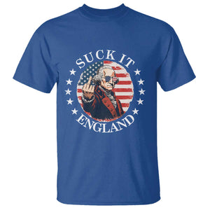 Funny George Washington Revolutionary War T Shirt Suck It England TS12 Royal Blue Print Your Wear