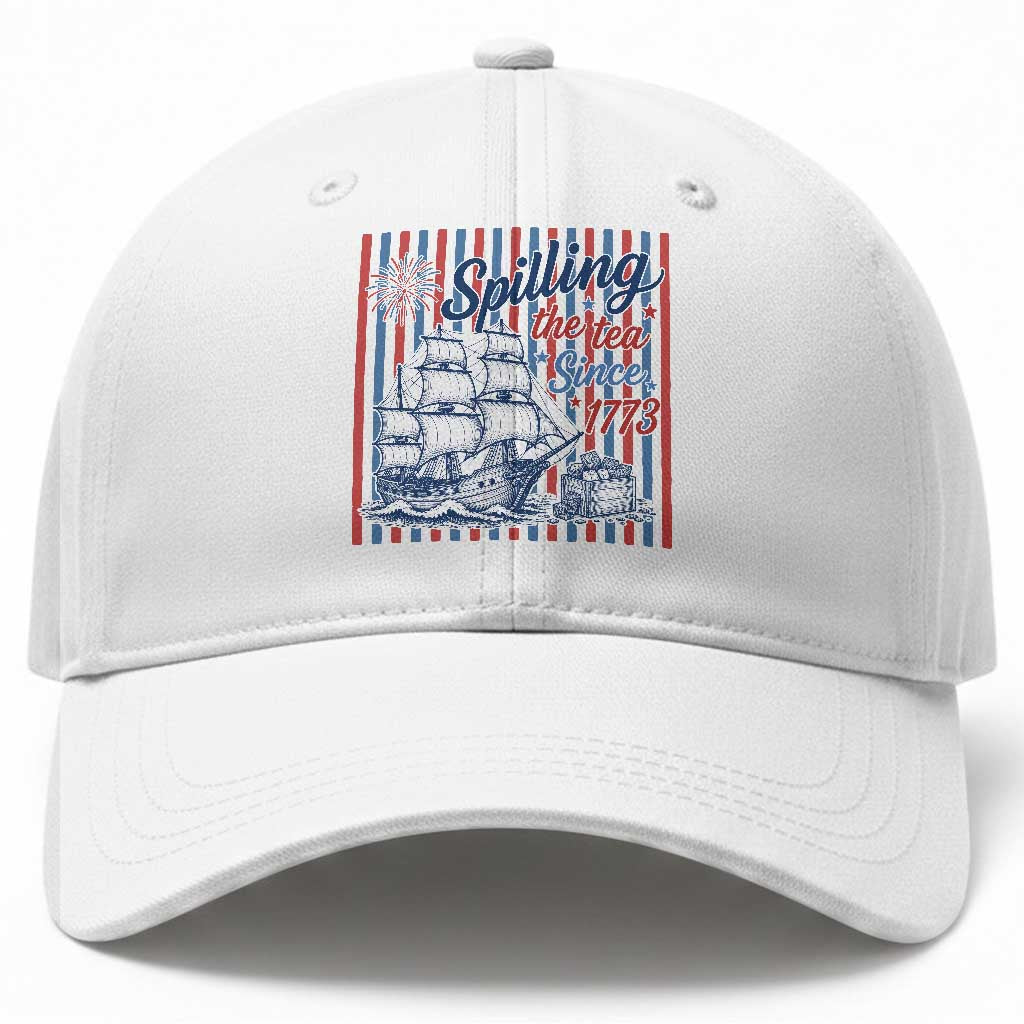 Spilling The Tea Since 1773 Baseball Cap Boston Tea Party USA History Humor TS12 Print Your Wear