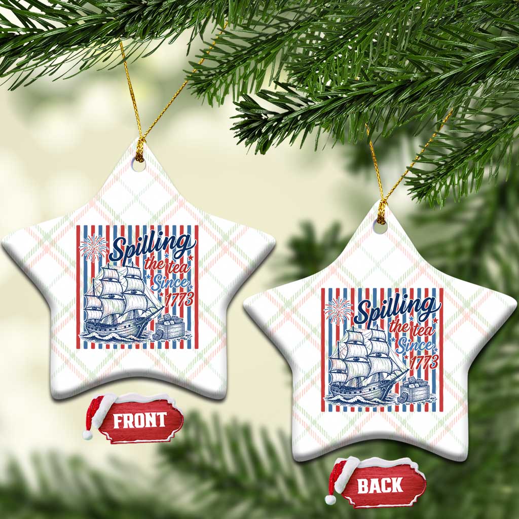 Spilling The Tea Since 1773 Ceramic Ornament Boston Tea Party USA History Humor TS12 Print Your Wear