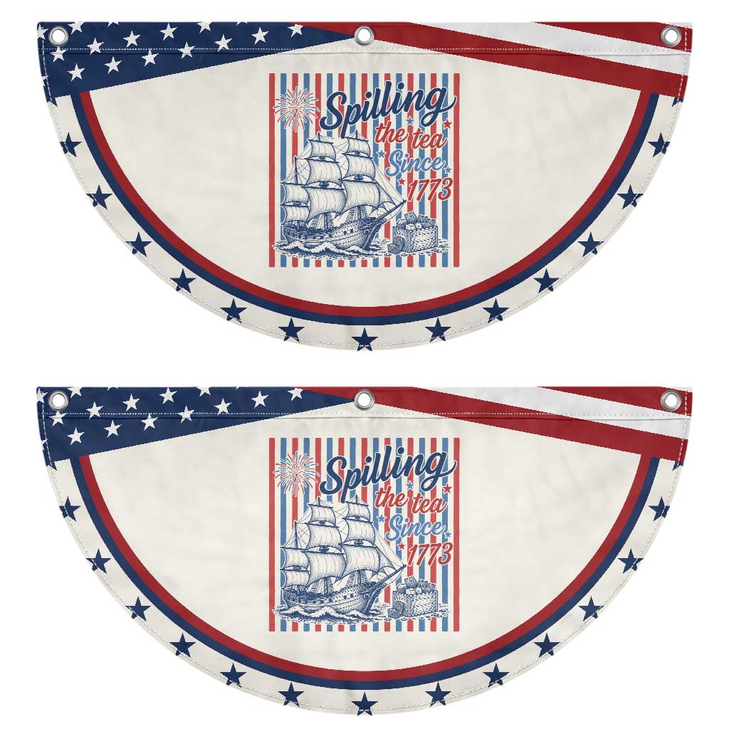 Spilling The Tea Since 1773 Patriotic Fan Flag Boston Tea Party USA History Humor TS12 2pcs pack Classic Beige Print Your Wear