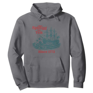Spilling The Tea Since 1773 Hoodie American History Gift TS12 Charcoal Print Your Wear