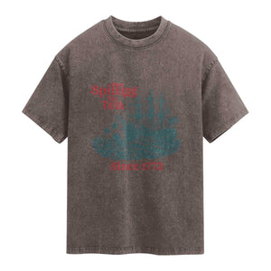 Spilling The Tea Since 1773 Washed Cotton T-Shirt American History Gift