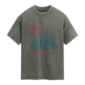 Spilling The Tea Since 1773 Washed Cotton T-Shirt American History Gift