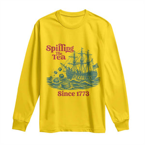Spilling The Tea Since 1773 Long Sleeve Shirt American History Gift TS12 Daisy Print Your Wear