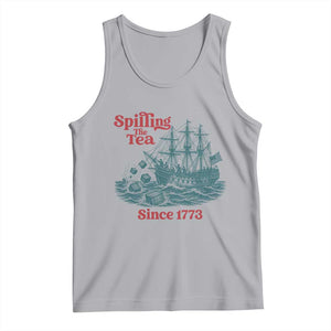 Spilling The Tea Since 1773 Tank Top American History Gift TS12 Athletic Heather Print Your Wear