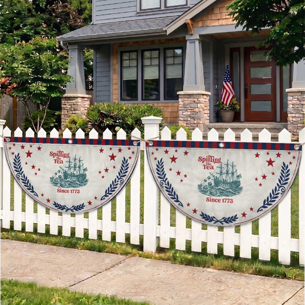 Spilling The Tea Since 1773 Patriotic Fan Flag American History Gift TS12 2pcs pack Laurel Beige Print Your Wear