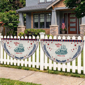 Spilling The Tea Since 1773 Patriotic Fan Flag American History Gift TS12 2pcs pack Laurel Beige Print Your Wear