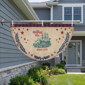 Spilling The Tea Since 1773 Patriotic Fan Flag American History Gift TS12 2pcs pack Laurel Tan Print Your Wear